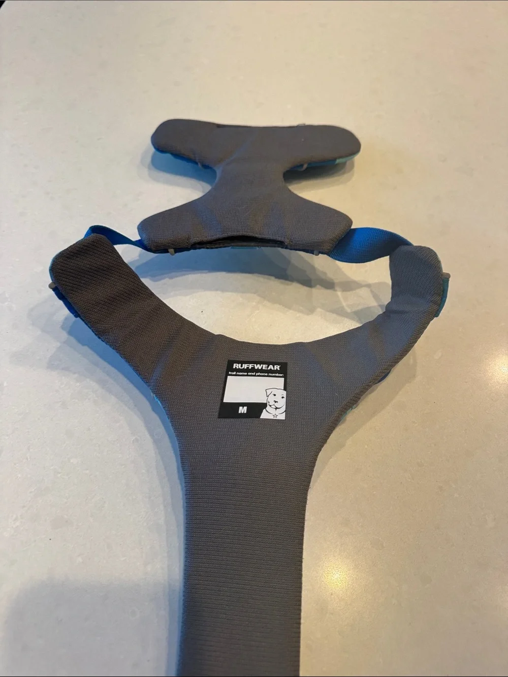 RuffWear front range coastal mountain camo Wave-Pattern Padded Dog Harness